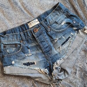 One Teaspoon Bandits Destroyed Denim Size 24